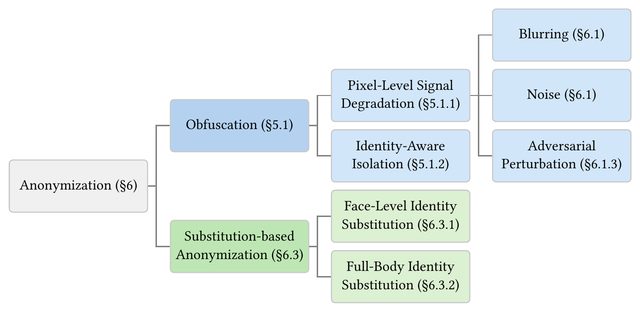 Taxonomy of video de-identification and anonymization approaches